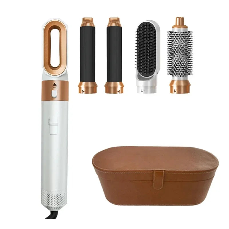 5-in-1 Hot Air Hair Styler Brush | Hair Dryer, Volumizer, Straightener & Curler